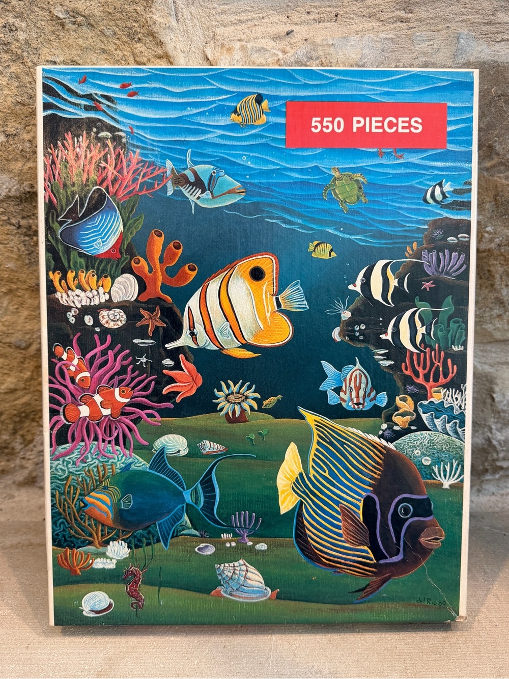 Vintage Fish Fantasy by Raul del Rio 1988 Great American Puzzle Jigsaw 550 piece